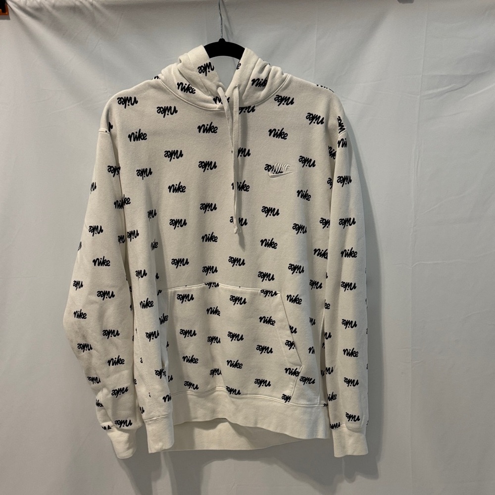 Nike Black and White Patterned Hoodie